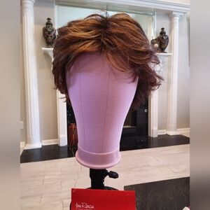 Jon Renau Classic Wig 5341 Bianca 32F Cherry Creme Synthetic Short Red Blonde